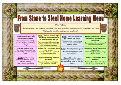 From Stone to Steel Homework Grid