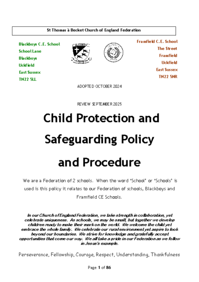 Child Protection & Safeguarding Policy & Procedure