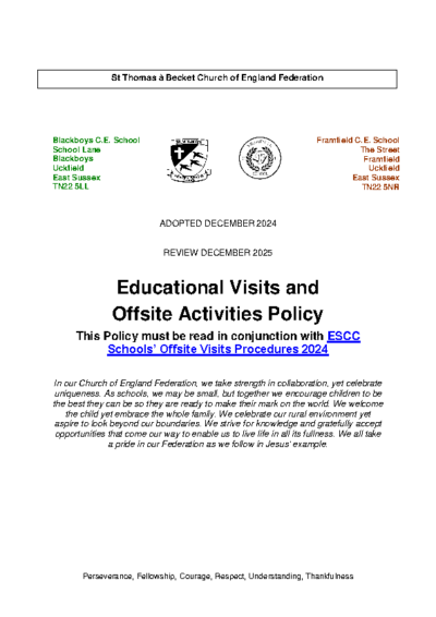 Educational Visits & Offsite Activities Policy